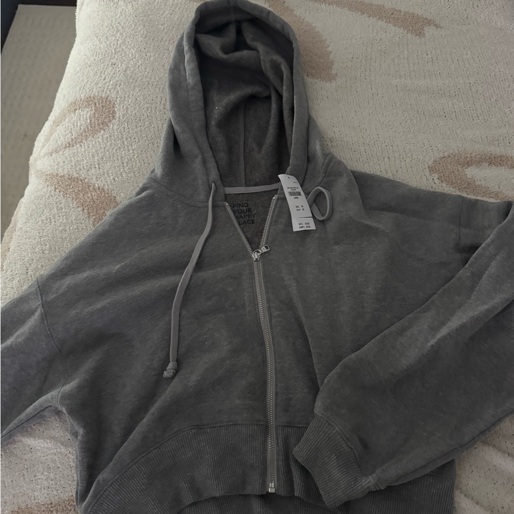 Hollister Gray Zip-Up Hoodie